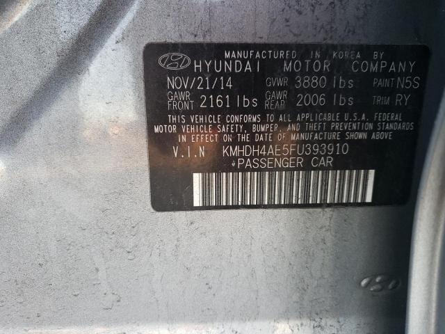 KMHDH4AE5FU393910 | 2015 HYUNDAI ELANTRA SE