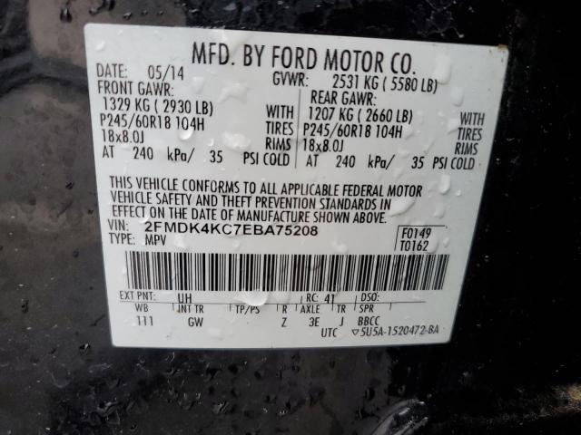 2FMDK4KC7EBA75208 | 2014 FORD EDGE LIMIT