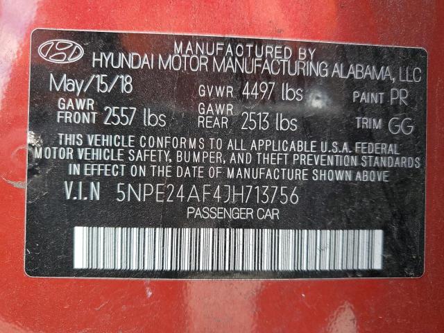 5NPE24AF4JH713756 | 2018 HYUNDAI SONATA SE