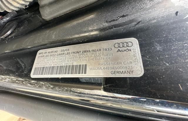 WAUML44E04N000821 2004 Audi A8 L Quattro