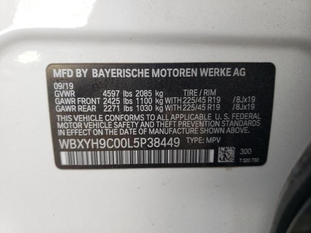 VIN WBXYH9C00L5P38449 2020 BMW X2, Sdrive28I no.13