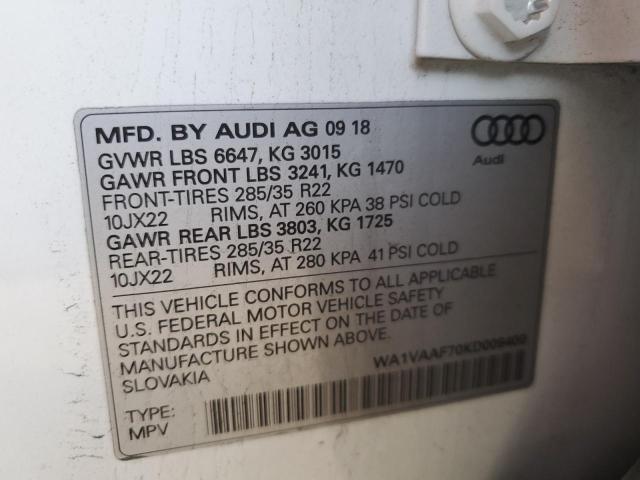 WA1VAAF70KD009400 2019 AUDI Q7 - Image 12