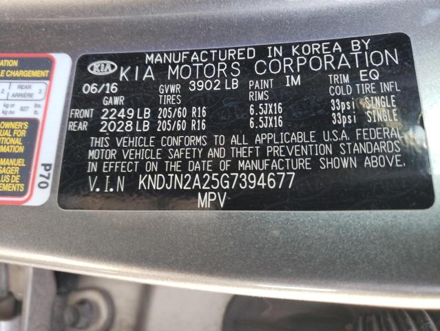 KNDJN2A25G7394677 | 2016 KIA SOUL