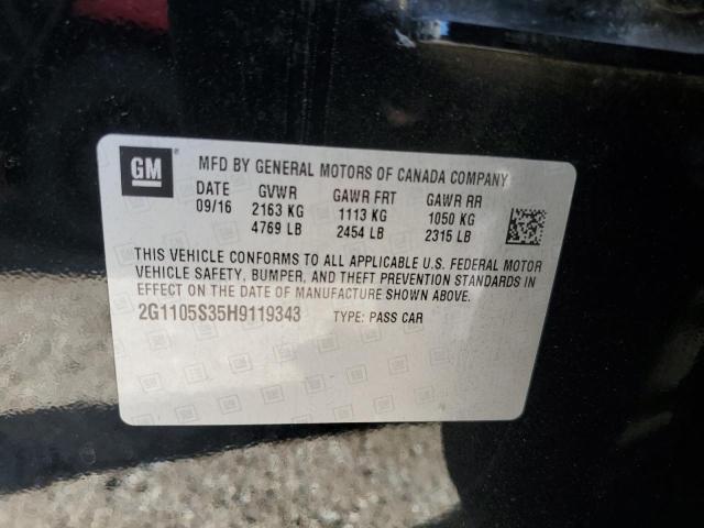 2017 CHEVROLET IMPALA 1LT - 2G1105S35H9119343