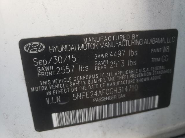 5NPE24AF0GH314710 | 2016 HYUNDAI SONATA SE