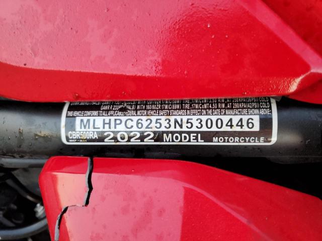 2022 HONDA CBR500 RA MLHPC6253N5300446
