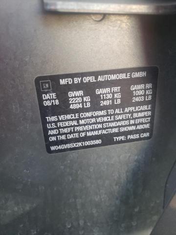 2019 BUICK REGAL TOUR W04GV8SX2K1003580