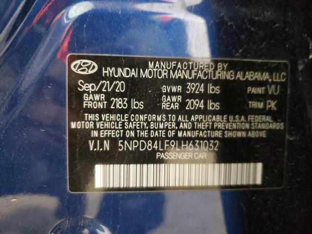 5NPD84LF9LH631032 | 2020 Hyundai elantra sel