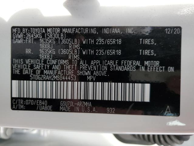 VIN 5TDGZRAH2MS044453 2021 Toyota Highlander, Xle no.13