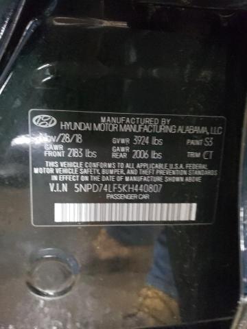 5NPD74LF5KH440807 | 2019 HYUNDAI ELANTRA SE