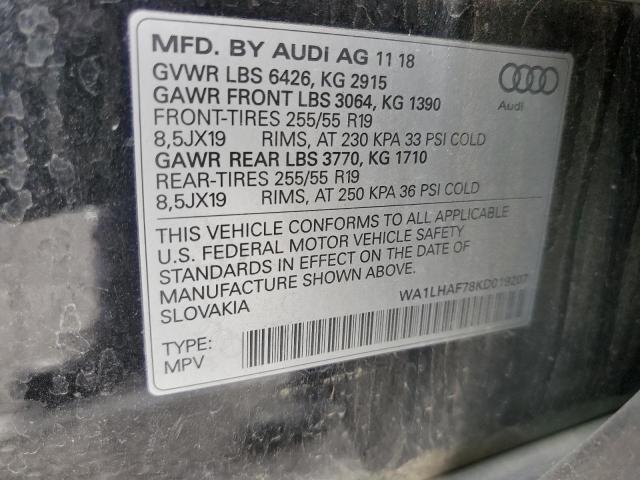 VIN WA1LHAF78KD019207 2019 Audi Q7, Premium Plus no.13