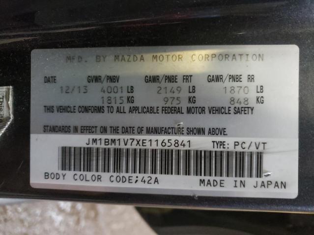 2014 Mazda 3 Touring VIN: JM1BM1V7XE1165841 Lot: 80101233