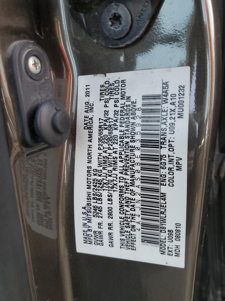 4a4jn2as0be035928 4A4JN2AS0BE035928 2011 Mitsubishi Endeavor Ls