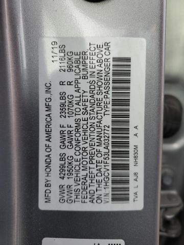 1HGCV1F53LA032772 | 2020 HONDA ACCORD EXL