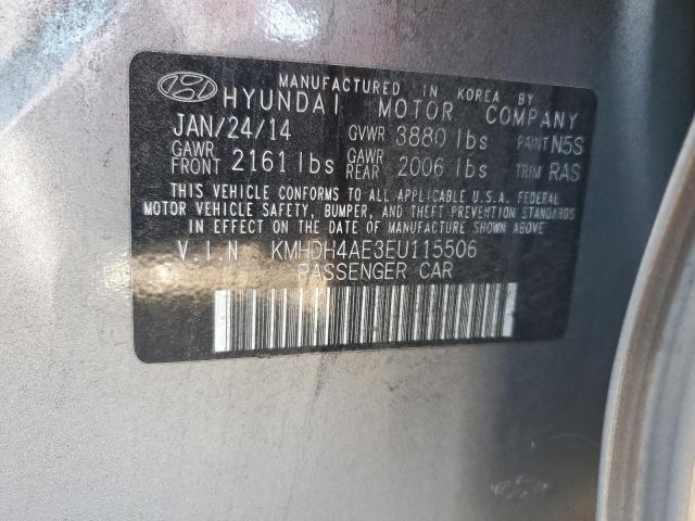 KMHDH4AE3EU115506 | 2014 HYUNDAI ELANTRA SE