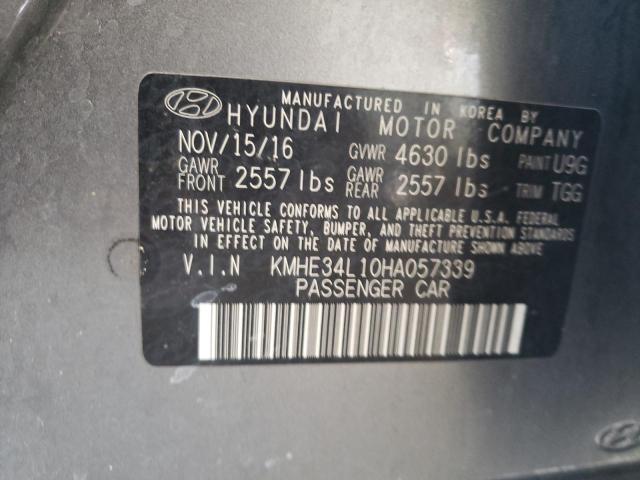 KMHE34L10HA057339 | 2017 HYUNDAI SONATA HYB