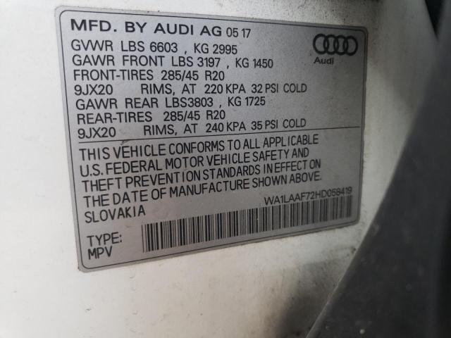 WA1LAAF72HD058419 2017 AUDI Q7, photo no. 12