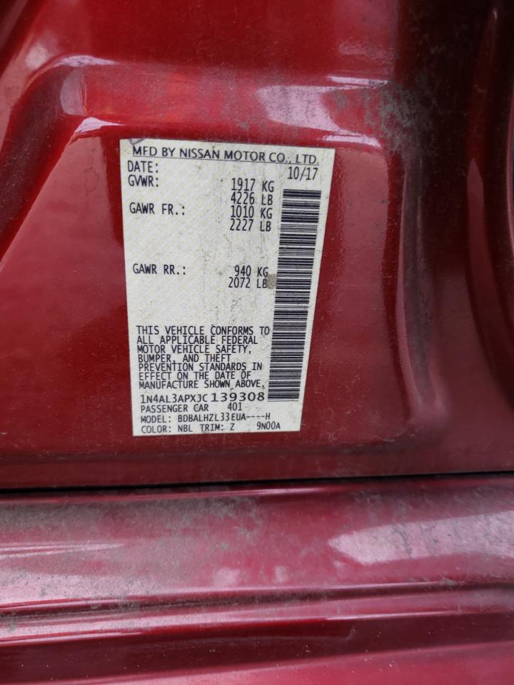 1N4AL3APXJC139308 NISSAN ALTIMA 2018