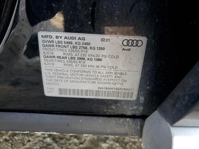 WA1BAAFY0M2065377 2021 AUDI Q5 - Image 12