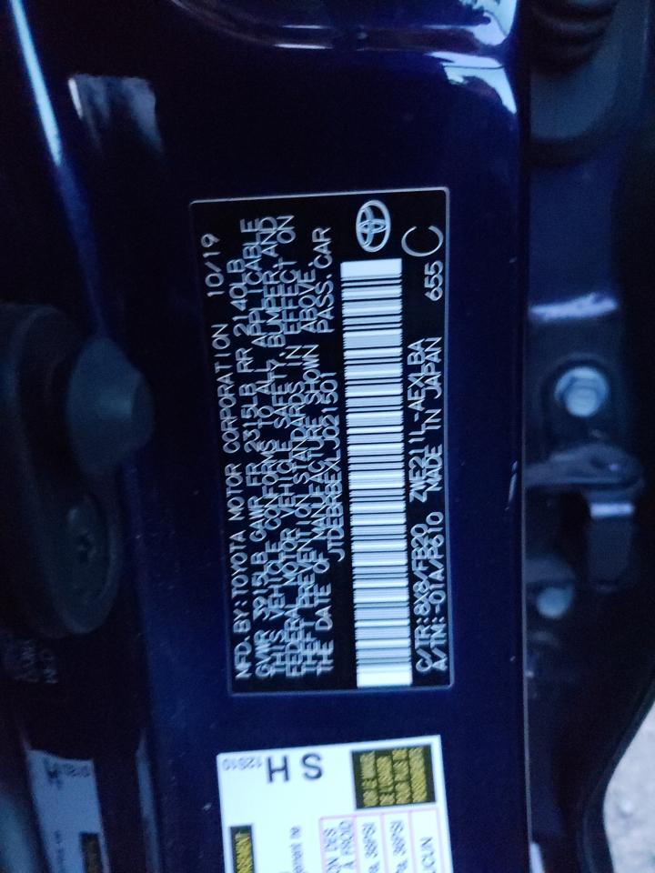 JTDEBRBEXLJ021501 TOYOTA COROLLA 2020