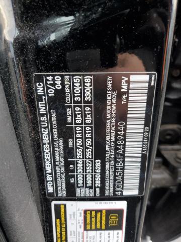 VIN 4JGDA5HB4FA489440 2015 Mercedes-Benz ML-Class, ... no.13