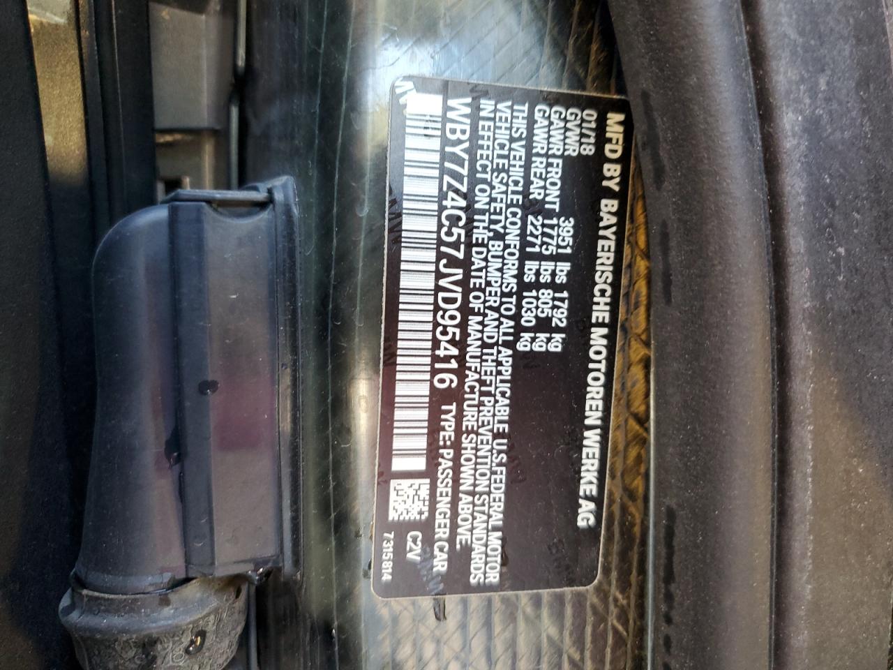 WBY7Z4C57JVD95416 2018 BMW I3 Rex