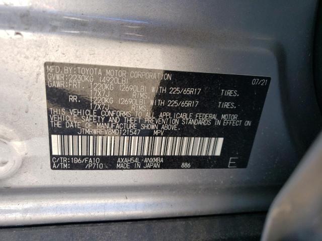 2021 TOYOTA UK JTMRWRFV8MD121547