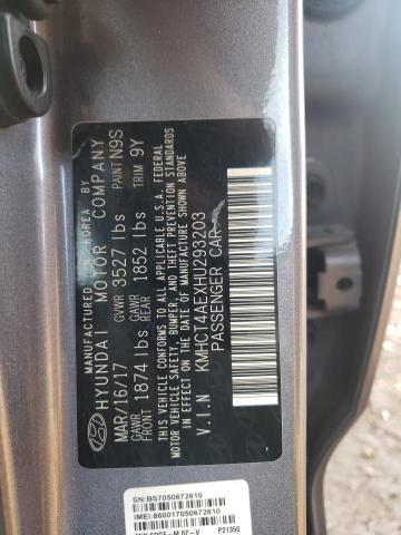KMHCT4AEXHU293203 | 2017 HYUNDAI ACCENT SE
