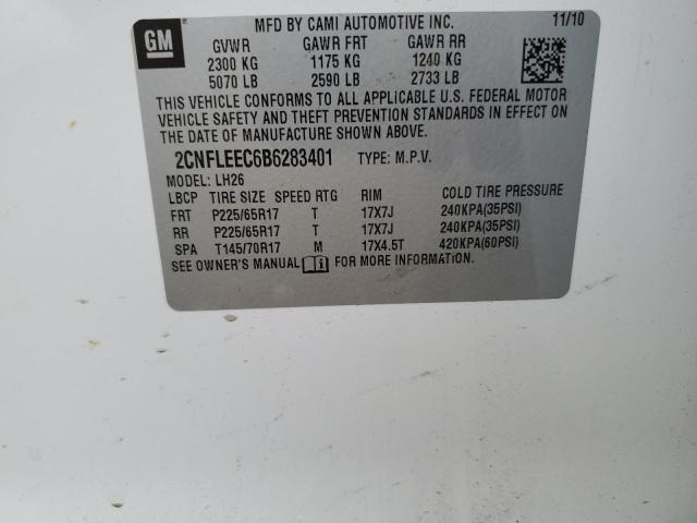 2011 Chevrolet Equinox Lt VIN: 2CNFLEEC6B6283401 Lot: 79532793