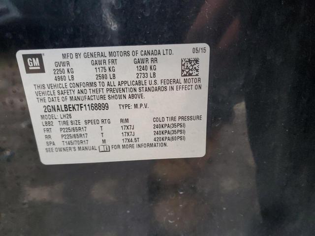 2GNALBEK7F1168899 | 2015 CHEVROLET EQUINOX LT