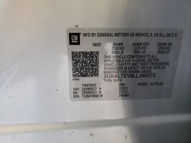 3GKALTEV8LL345273 | 2020 GMC TERRAIN SL