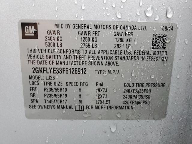 2GKFLYE33F6126912 | 2015 GMC TERRAIN SL