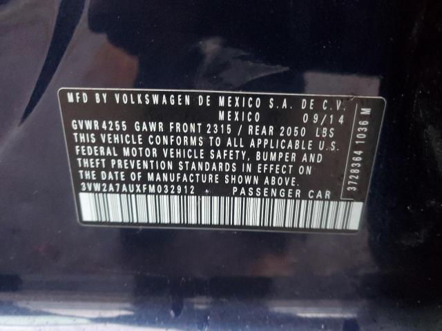 2015 VOLKSWAGEN GOLF TDI - 3VW2A7AUXFM032912