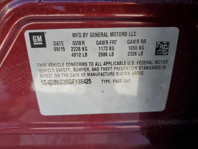 1G4GB5G36GF138425 | 2016 BUICK LACROSSE