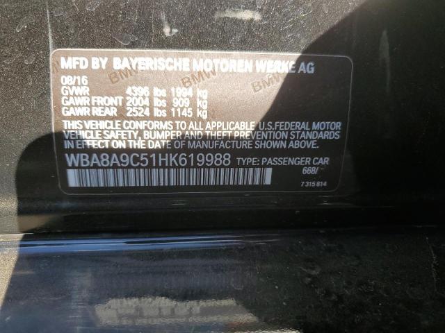 2017 BMW 320 I WBA8A9C51HK619988