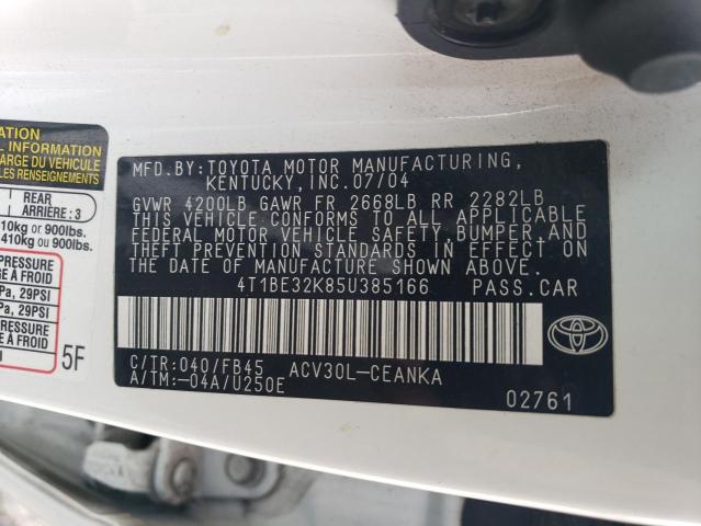 4T1BE32K85U385166 | 2005 Toyota camry le