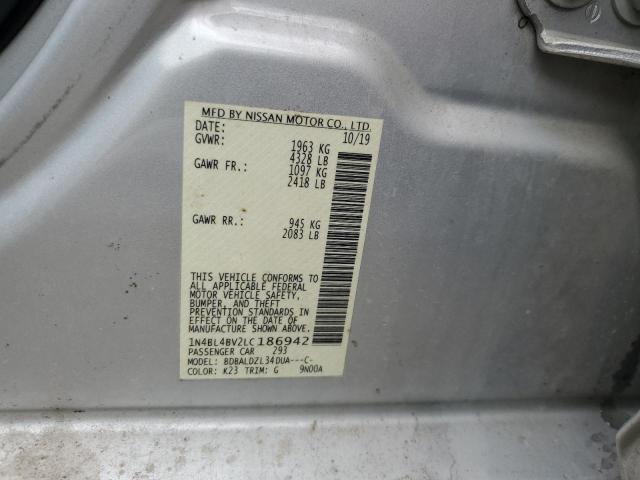 1N4BL4BV2LC186942 | 2020 NISSAN ALTIMA S