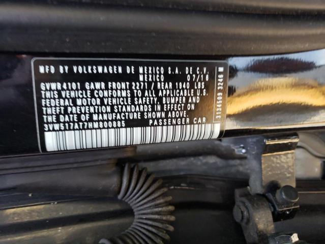 2017 VOLKSWAGEN BEETLE S/S - 3VW517AT7HM800885