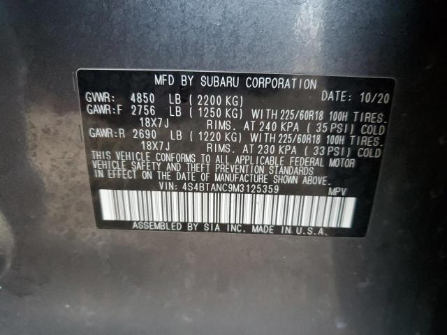 4S4BTANC9M3125359 | 2021 SUBARU OUTBACK LI