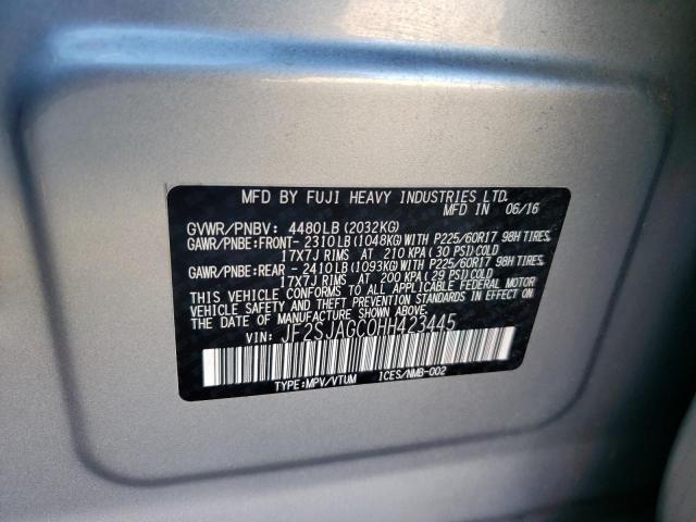 JF2SJAGC0HH423445 | 2017 SUBARU FORESTER 2