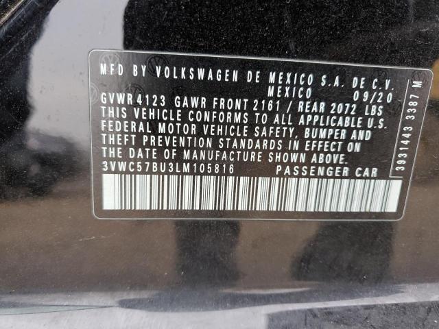 3VWC57BU3LM105816 | 2020 VOLKSWAGEN JETTA S