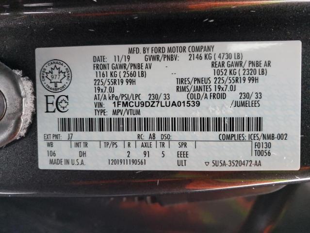 1FMCU9DZ7LUA01539 2020 FORD ESCAPE - Image 13