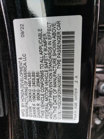 1HGCV3F23NA036521 | 2022 HONDA ACCORD HYB