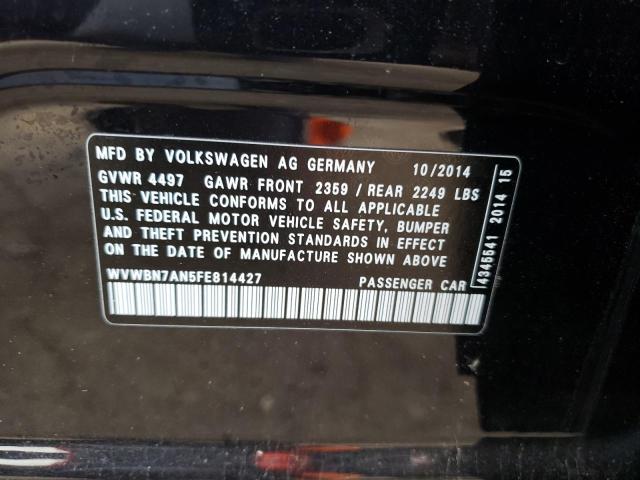 2015 VOLKSWAGEN CC SPORT - WVWBN7AN5FE814427