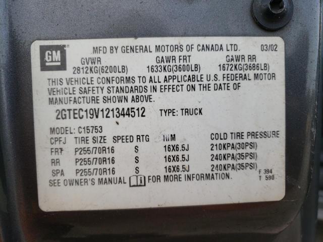 2GTEC19V121344512 | 2002 GM c new sierra c1500