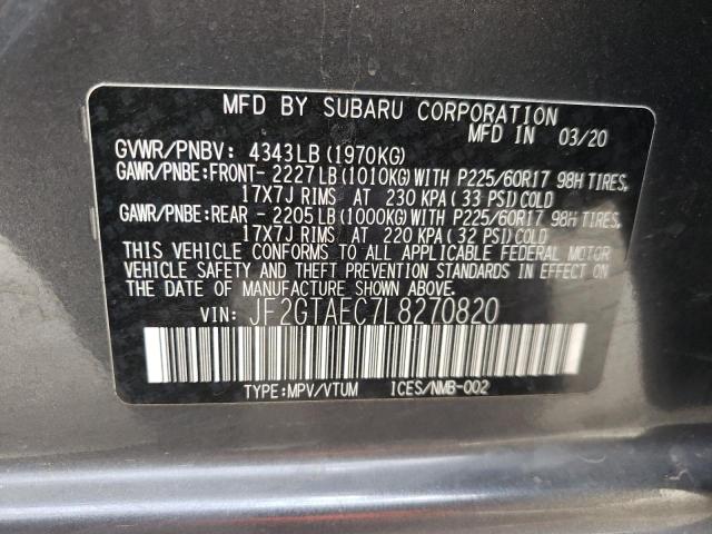 2020 Subaru Crosstrek Premium VIN: JF2GTAEC7L8270820 Lot: 81528113