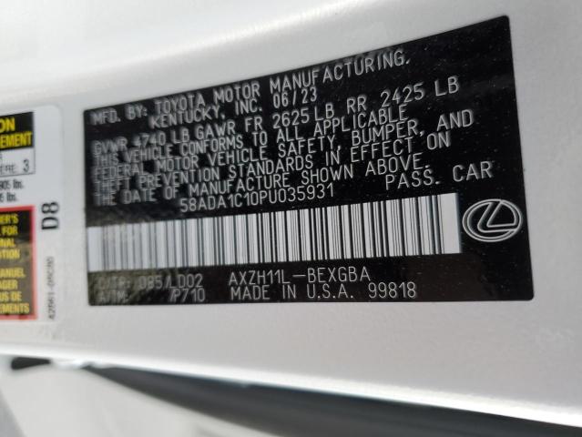 58ADA1C10PU035931 | 2023 LEXUS ES 300H BA