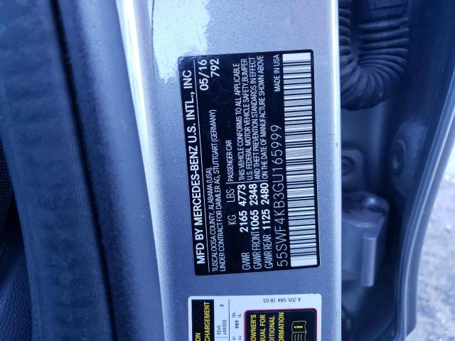 55SWF4KB3GU165999 2016 MERCEDES-BENZ C-CLASS, photo no. 12