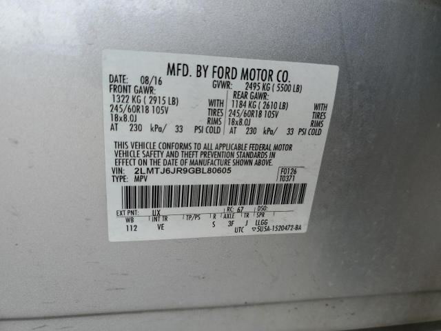 2016 LINCOLN MKX PREMIE 2LMTJ6JR9GBL80605
