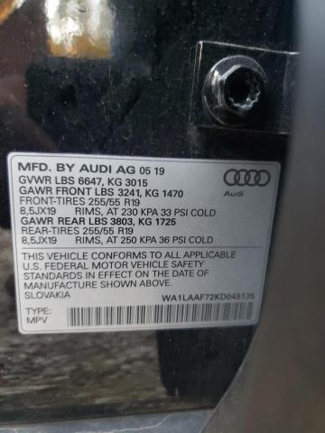 VIN WA1LAAF72KD043135 2019 Audi Q7, Premium Plus no.12